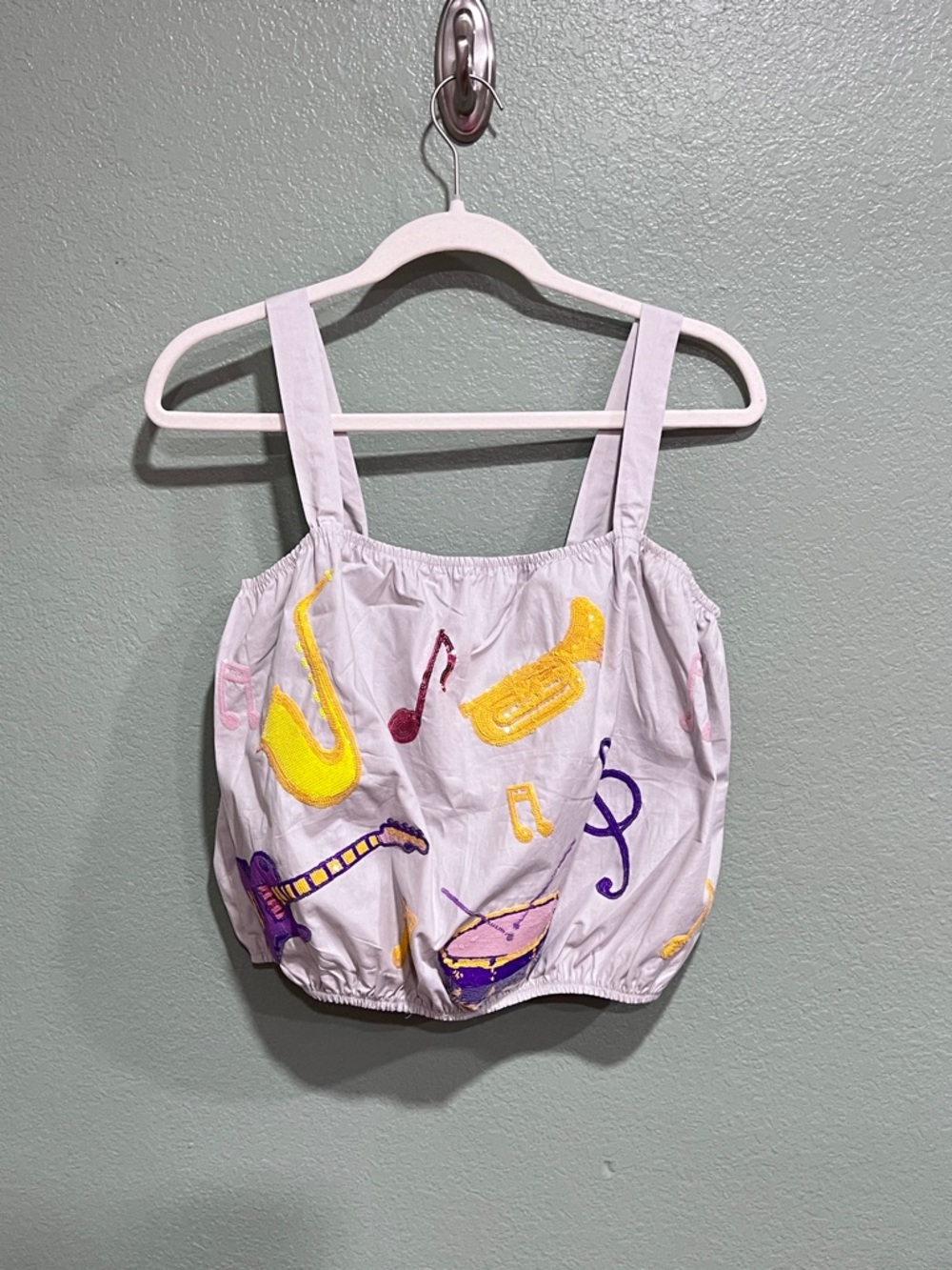 New QOS Jazz Instrument Crop Tank